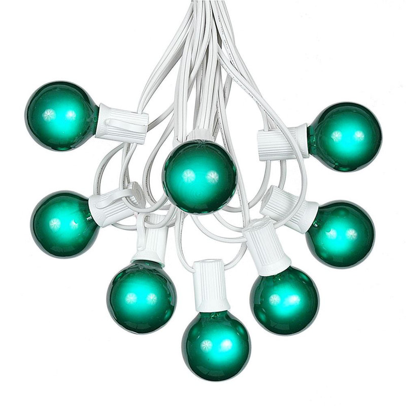 G40 Patio String Lights with 25 Multi Globe Bulbs â Outdoor String Lights â Market Bistro CafÃ© Hanging String Lights â Patio Garden Umbrella Globe Lights - 25 Feet
