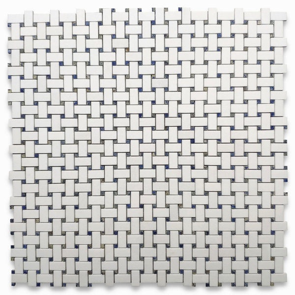 12" x 12" Marble Mosaic Sheet Subway Wall & Floor Tile