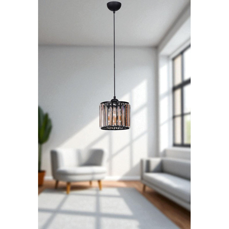 Lustre, Noir, H 31,44 po x l 6,29 po x P 6,29 po