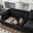 Modern Classic Design with Nails Living Room 2+3 seater Sofa Fabric Couch-256527423
