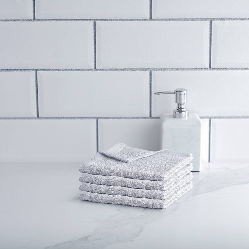 Ensemble de débarbouillettes 100% coton Ariza Sleep Premium - absorbant, durable et doux au toucher - ensemble de 4 débarbouillettes