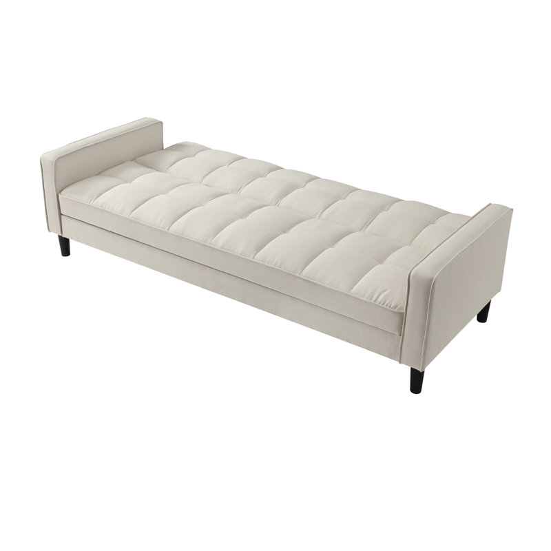 Maggie Nilsson Linen Convertible Sofa Bed For Bedroom, Beige