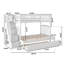 Lit superposé en escalier avec lit gigogne Jaxson-440107451-440107452