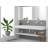 Pyramid 72" Wall Mounted Rectangular Solid Surface Bathroom Trough Sink in Matte Finish - White, With Faucet Holes-608558801-635912827