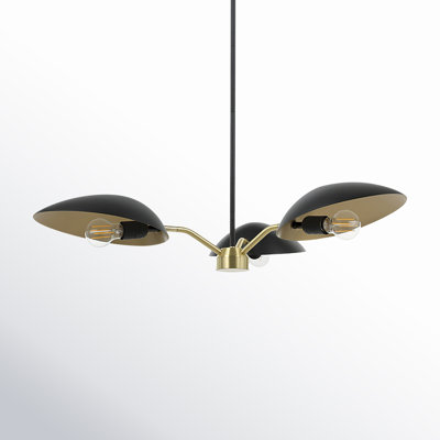 Asha 3 Light Metal Dimmable Chandelier