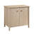 Wood Library Base With Two-Door Cabinet, Brown
