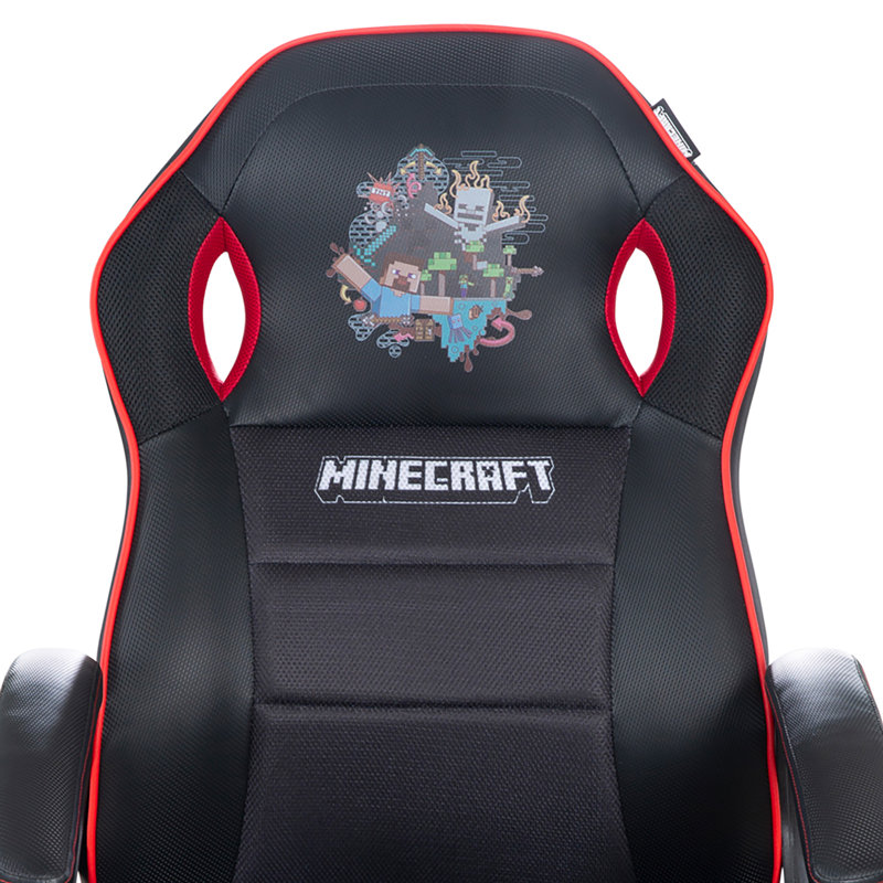 Minecraft: Gaming Chair - Black-Red - 24 x 26