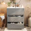Meuble-lavabo 30 po avec lavabo en céramique et 2 tiroirs pleine extension, meuble-lavabo autoportant avec poignée libre à 45 °, glissières de tiroir à fermeture en douceur, gris-708347327