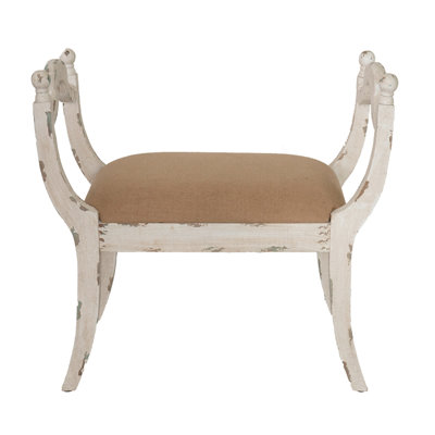 30.7X15.7X30.7" Harlow Bench, Farmhouse/French Country Style Vanity Chair