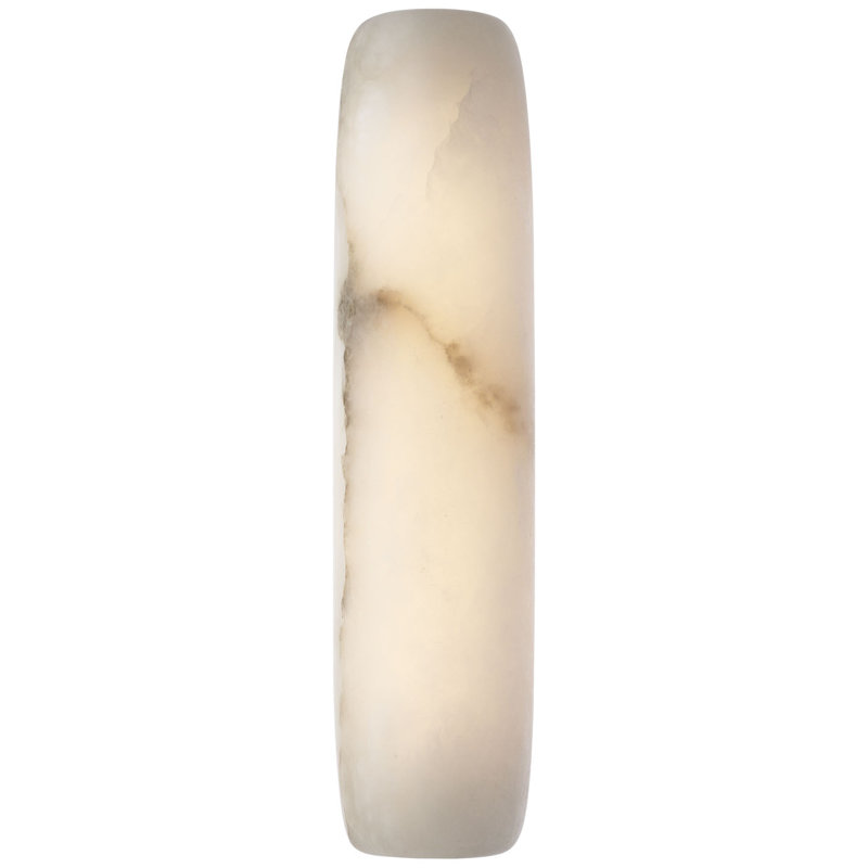 Kelly Wearstler Formosa 26" Linear Sconce, Alabaster/Antique-Burnished Brass, 19.75" H x 4.75" W x 3.25" D, 1400 W
