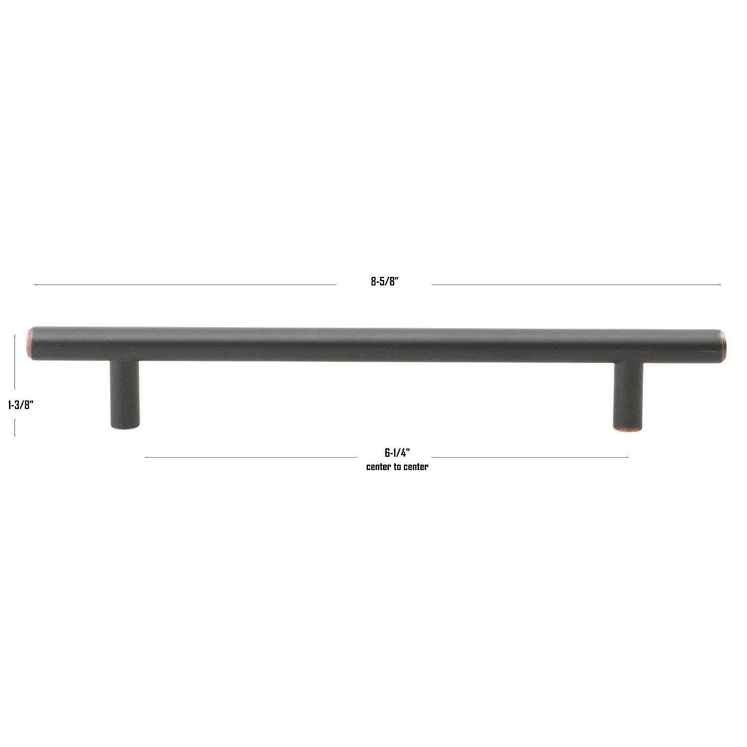 Roman Bar Cabinet Pull, Oil Rubbed Bronze, 6 5/16"