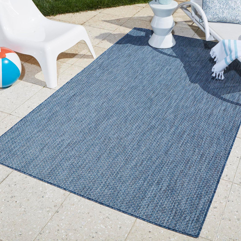 Avaughn Blue Indoor/Outdoor Area Rug, Rectangle 10' x 14'