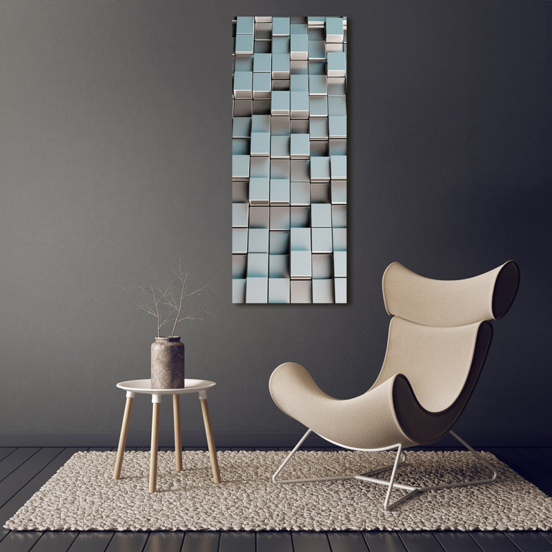 Wall Of Cubes - Wrapped Canvas Print