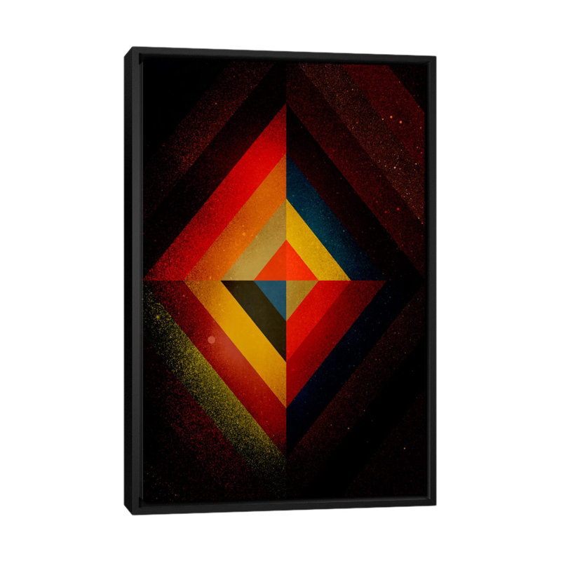 Albree Modern Mid Century Diamond Color Composition (d'après Kandisnky), impression sur toile, H 26 po x l 18 po x P 1,5 po