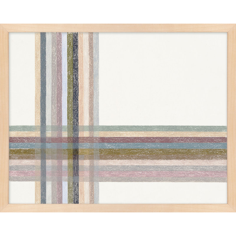 «Darcie Sans titre: Intersections no 1 horizontal» par Beth James - art mural encadré, Cadre érable