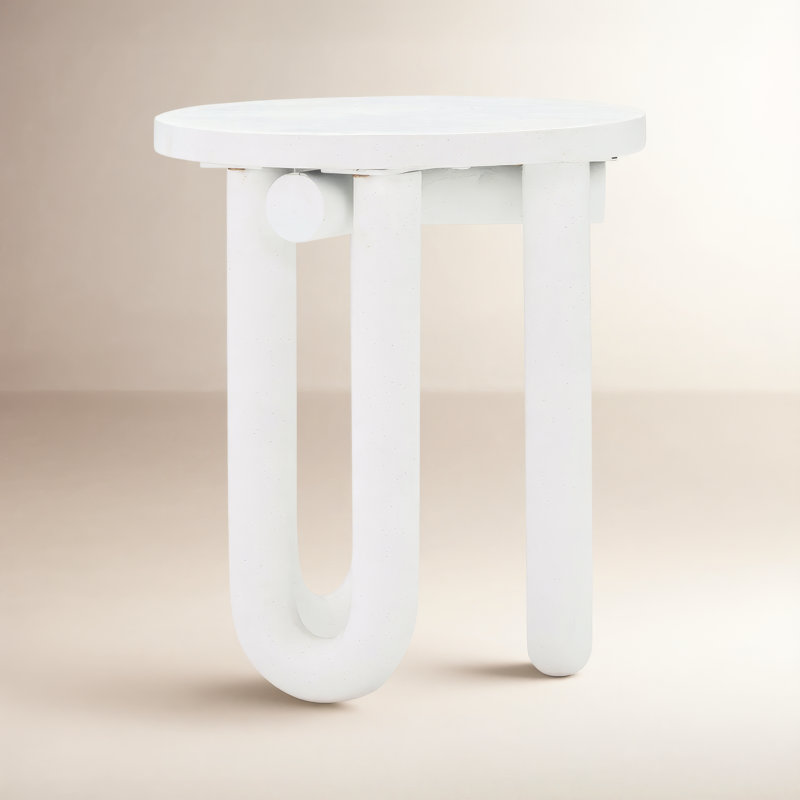 Cumber Concrete 3 Legs End Table
