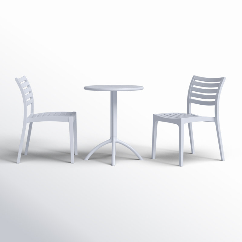 Jacinta 2 - Person 23.6" Bistro Set, Silver Gray