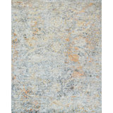 High-Quality Hand-Knotted Grey And Rust Area Rug