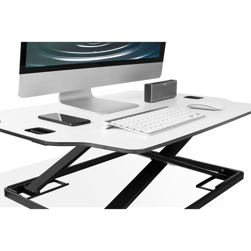 Montez-le! Convertisseur de bureau pour table debout, bureau ergonomique pré-assemblé pour ordinateur portable et moniteur