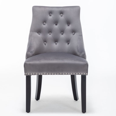 Aquavia 48cm H Tufted Velvet Upholstered Side Chair