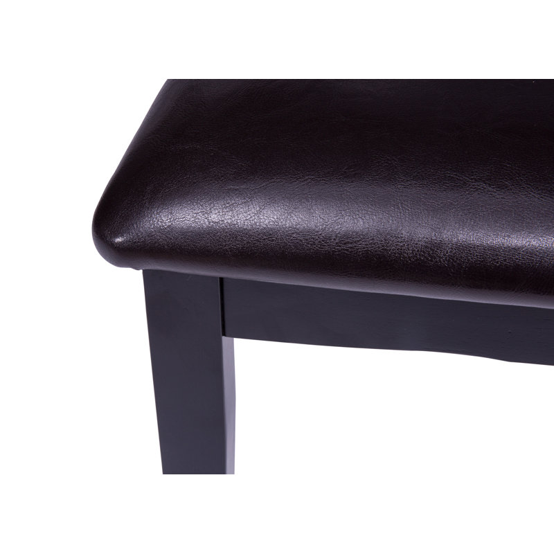 Ketron 6-Piece Counter Height Dining Set w/ Upholstered Seats, Black