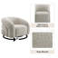 Fauteuil bouclé gris Irma avec pivot