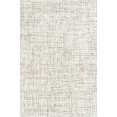 Tapis gris en laine tissé à la main Finleyville