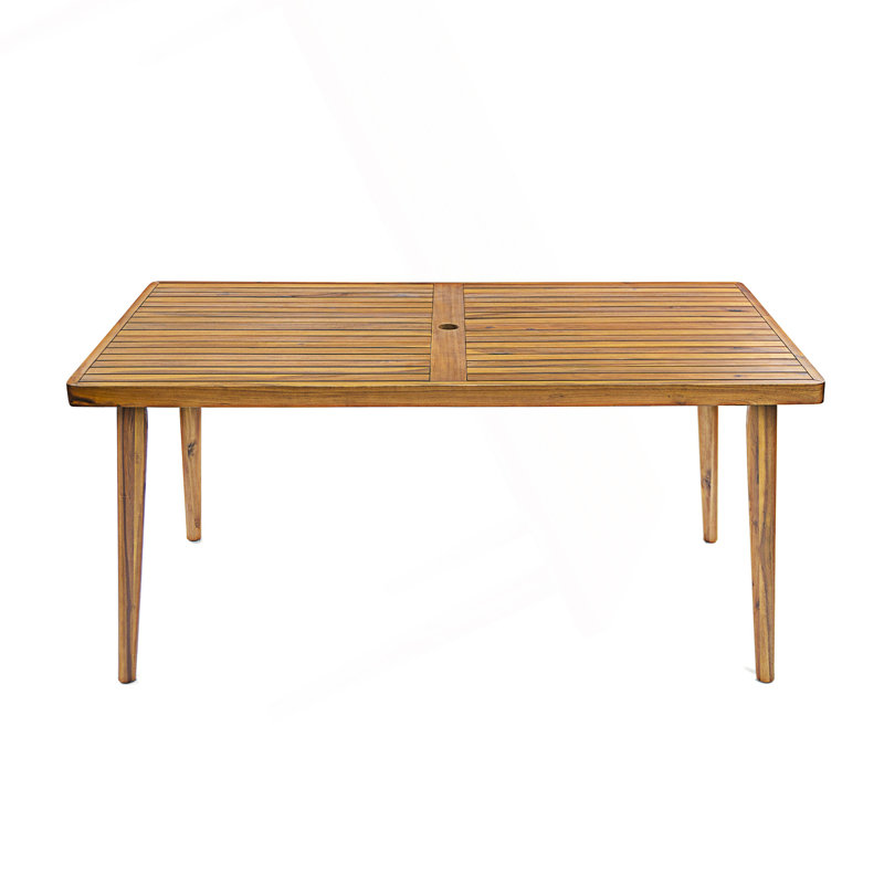 Classic Slatted Top Outdoor Dining Table