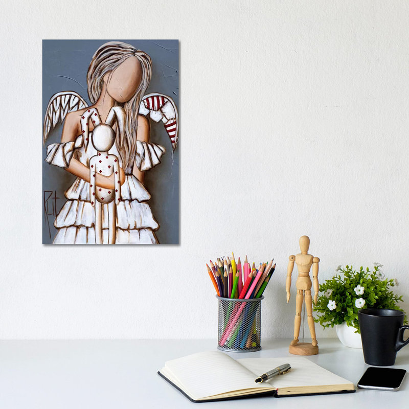 « Cosy » par rut art Creations-impression d’art graphique, H 12 po x l 8 po x P 0,75 po, Toile tendue, Pas de tapis