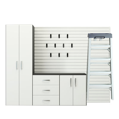 Flow Wall Complete Workstation - Silver