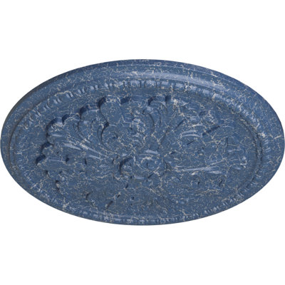 Endurathane Swindon Ceiling Medallion, 16 7/8"OD x 1 1/2"P (Fits Canopies up to 2 7/8"), Hand-Painted Americana Crackle Finish