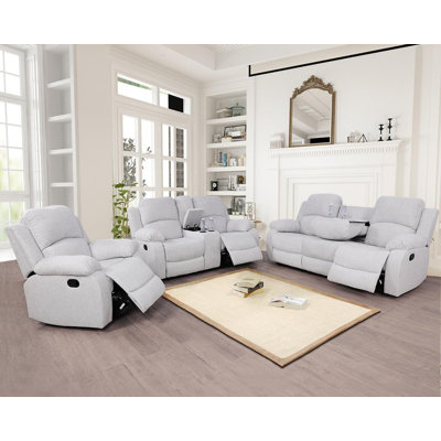 GS28XX 3-Piece Manual Reclining Living Room Sofa Set by Cosccoo Home Furniture