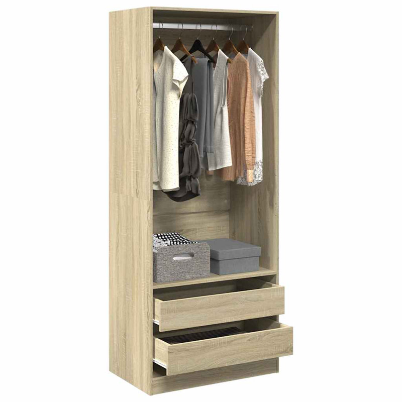 Symirah Manufactured Wood Wardrobe, Sonoma Oak