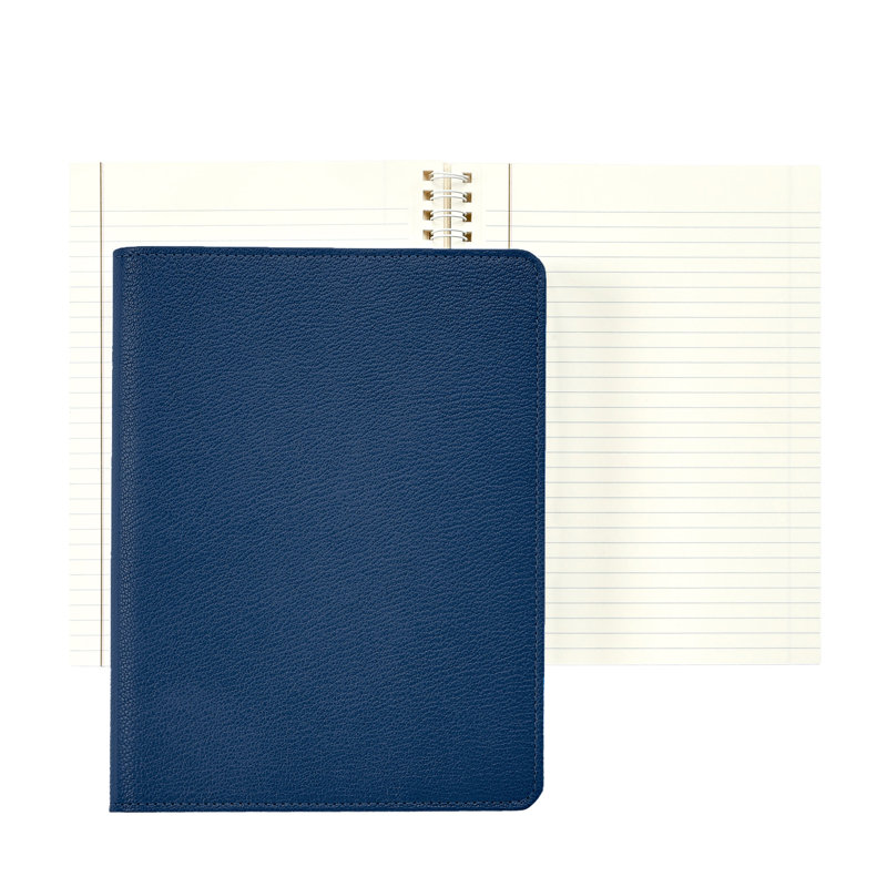 Graphic Image 9" Refillable Notebook, Leather, Royal Blue