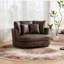 Fauteuil demi-tonneau rembourré en chenille