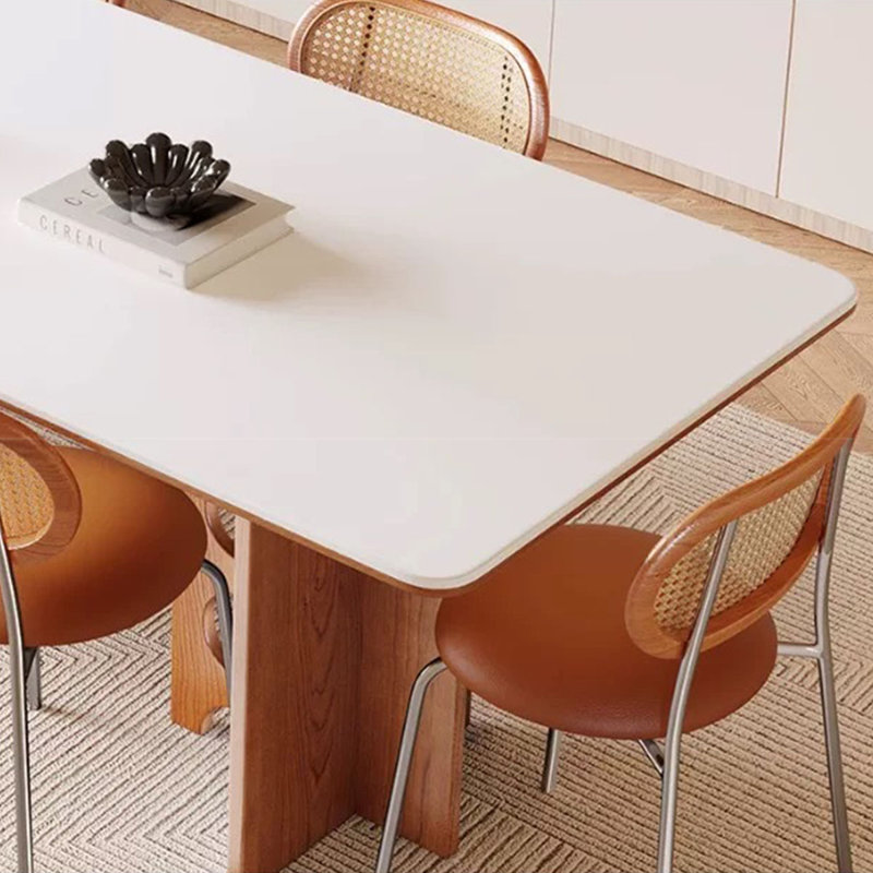 Modern Slate Dining Table, 29.5"H x 55.1"L x 31.5"W