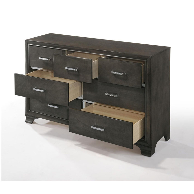 Commode 7 tiroirs 58 "Aprea, Gris