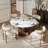 Modern Sintered Stone Round Dining Table With Pedestal Base, Pre-Assembly-1625717215-1625717209