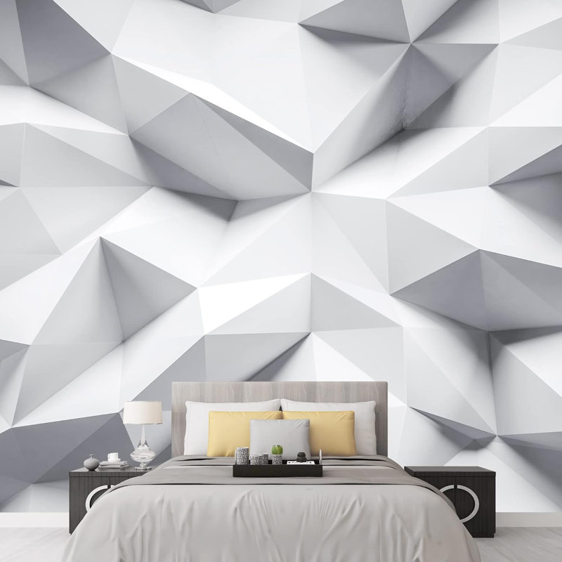 Diamond Geometric Polygon Pattern Abstract ShapesWallpaper Murals, 144" L x 100" W