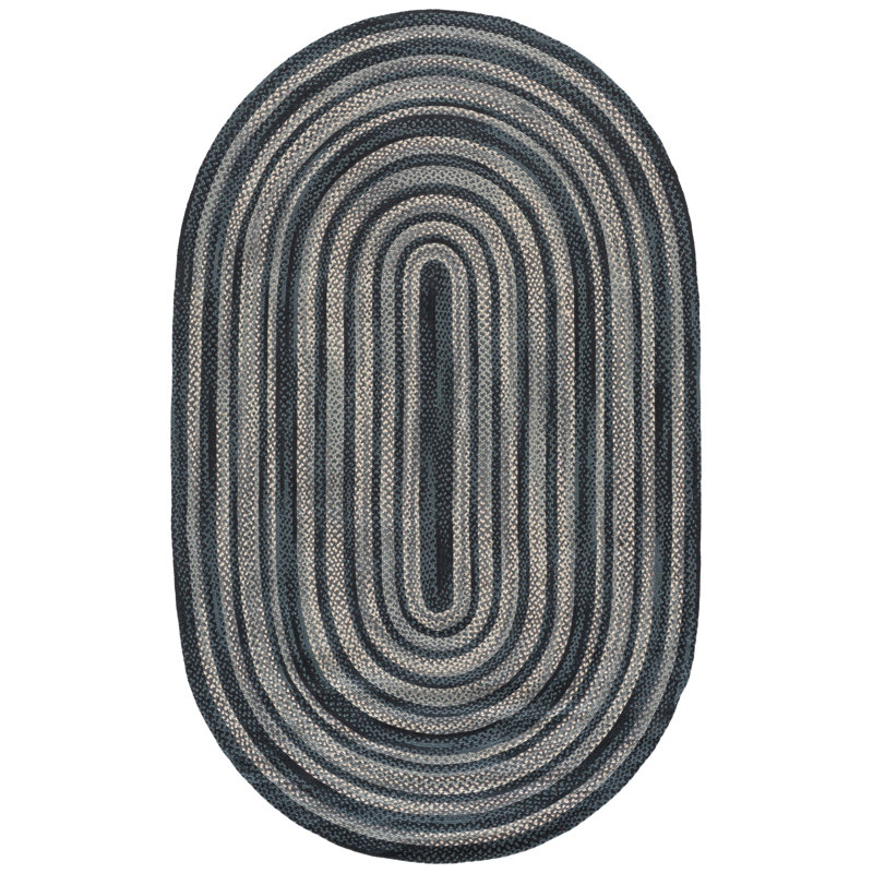 Burbach Flat Weave Cotton Rug, Oval 5' x 8'