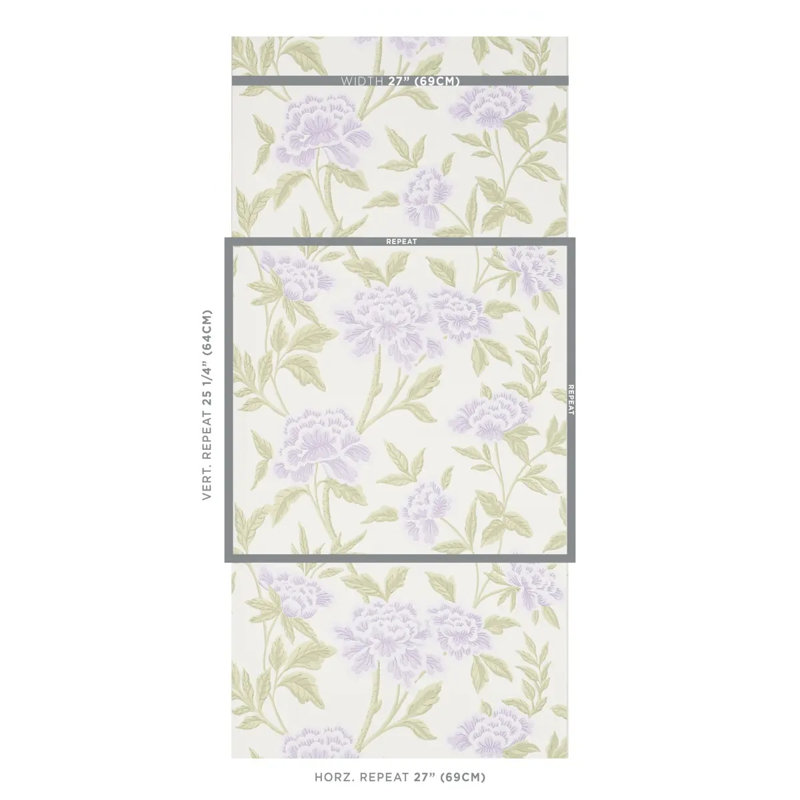Whitney Floral Wallpaper, Lavendar