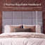 Fabric Bed Frame With Adjustable Cushioned Headboard, Underbed Storage And Slatted Base-2085488472-2085488473