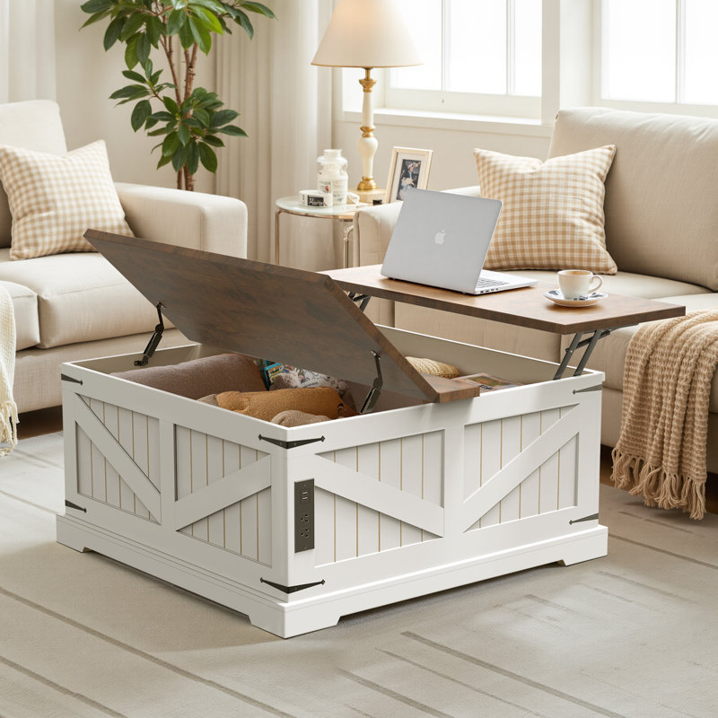Table basse avec rangement Tishay Farmhouse