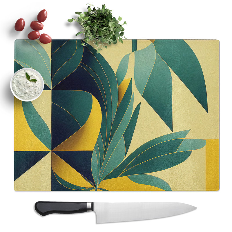 Delicious Abstract Flowers  Glass Chopping Board