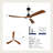 36"/52"/60" Black Ceiling Fan Light, 6-Speed Remote, 3 Reversible Wood Blades, DC Motor for Bedroom-582870163