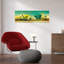 Paysage désertique abstrait coloré, cactus vibrant, paysage, nature, art mural-1077514214
