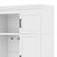 Hall Tree With Storage Bench And 3 Hooks, Modern Style Entryway Bench With Drawer And 4 Cabinets, Coat Rack With Adjustable Shelves-1332040879