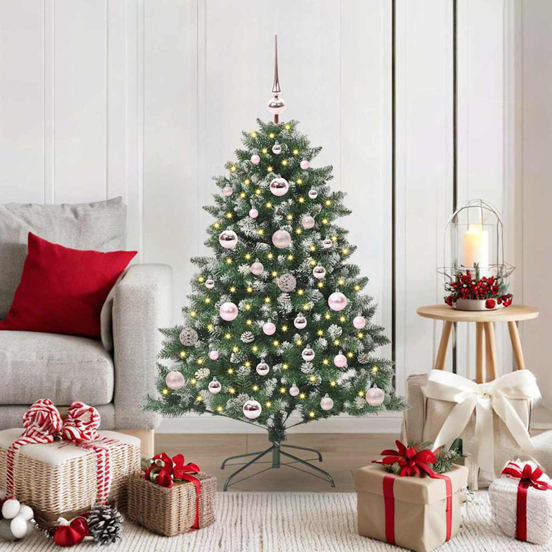 Artificial Christmas Tree with 150 LEDs 85 x 85 x 120 cm, Pink