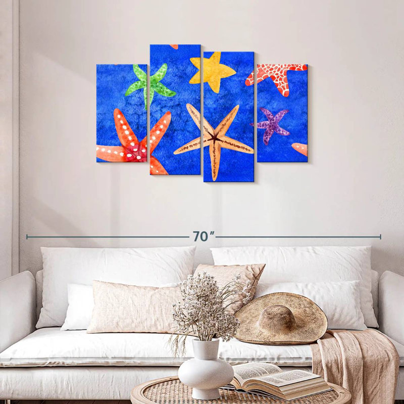 Brampt Underwater Starfish Pattern, 27" H x 43" W