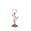 Lampe de table florale en métal avec perles en acrylique transparent